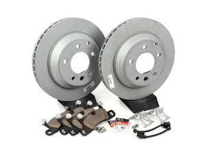 ES#4656985 - 600322920KT1 - Rear Brake Service Kit - Featuring Zimmerman rotors, and ECS DD23 "Daily Driver" ceramic pads. - Assembled By ECS - Porsche