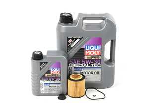 ES#4412068 - N20OCKT2 - Liqui Moly Special Tec B 5W-30 Oil Change Kit - Includes six quarts of Liqui Moly Special Tec B 5W-30 synthetic engine oil, Hengst oil filter, and new drain plug - Assembled By ECS - BMW
