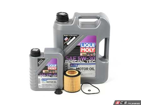 ES#4412068 - N20OCKT2 - Liqui Moly Special Tec B 5W-30 Oil Change Kit - Includes six quarts of Liqui Moly Special Tec B 5W-30 synthetic engine oil, Hengst oil filter, and new drain plug - Assembled By ECS - BMW