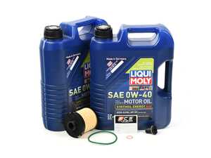 ES#4758769 - 1771805500KT8 - M177 Liqui Moly Synthoil Energy Oil Service Kit (0w-40) - Includes Purflux filter and Liqui Moly Synthoil Energy A40 MB 229.5 Spec oil - Assembled By ECS - Mercedes Benz