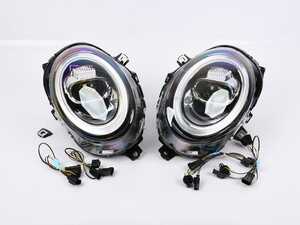ES#4940199 - HMINI14HLCLC - Sequential Projector LED DRL Headlights - Color DRL - Pair *Scratch And Dent* - F56 LCI+ Style Full LED DRL (Multiple Color) and Amber Turn Signal, Driver and Passenger Side **Only Fit for MINI with OEM Halogen Head Light** - Scratch & Dent - MINI