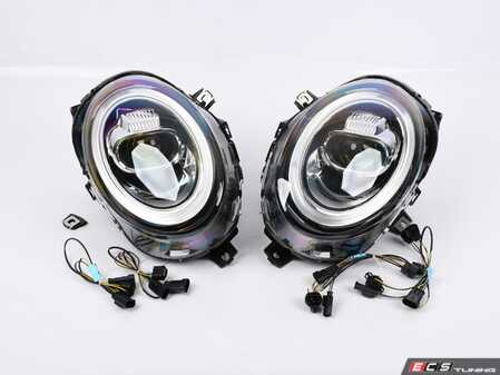 ES#4940199 - HMINI14HLCLC - Sequential Projector LED DRL Headlights - Color DRL - Pair *Scratch And Dent* - F56 LCI+ Style Full LED DRL (Multiple Color) and Amber Turn Signal, Driver and Passenger Side **Only Fit for MINI with OEM Halogen Head Light** - Scratch & Dent - MINI