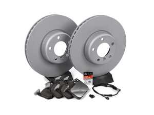 ES#4912363 - 34116792223Z1KT - Front Brake Service Kit - 340x30mm - Featuring Zimmermann rotors and Brembo pads - Assembled By ECS - BMW