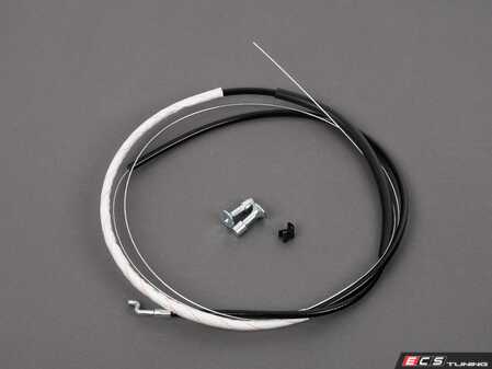 ES#4348612 - Aut-rado-cable3 - Hood Release Cable With Handle Clip And Horns - Replace your broken hood release assembly - Autobahn Autoworx - Volkswagen
