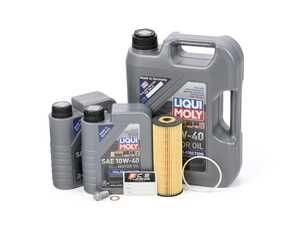 ES#2975756 - M104OILSERVKT2 - M104 Liqui Moly MoS2 Anti Friction Oil Service Kit (10w-40) - Includes Hengst filter and Liqui Moly MoS2 Anti Friction 229.5 Spec oil - Assembled By ECS - Mercedes Benz
