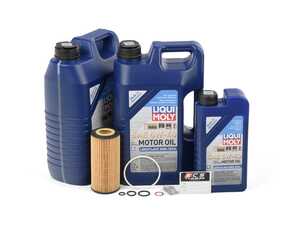 ES#4766261 - 2751800009KT14 - M277 V12 Liqui Moly Leichtlauf High Tech Oil Service Kit (5w-40) - Includes MANN filter and Liqui Moly Leichtlauf High Tech MB 229.5 Spec oil - Assembled By ECS - Mercedes Benz