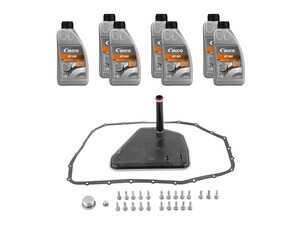 ES#2878752 - 09L325429kit4 - Automatic Transmission Service Kit - Includes a new filter & transmission pan gasket with securing hardware. Includes enough fluid to drain and fill. - Vaico - Audi Volkswagen