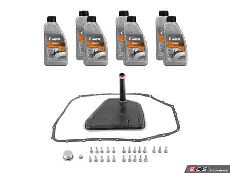 ES#2878752 - 09L325429kit4 - Automatic Transmission Service Kit - Includes a new filter & transmission pan gasket with securing hardware. Includes enough fluid to drain and fill. - Vaico - Audi Volkswagen