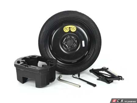 ES#4736787 - 5q0601027bt03cKT - MK7 Jetta Spare Tire Kit - Add a spare tire and the necessary tools to replace a flat tire on your 2020+ Jetta - Assembled By ECS - Volkswagen