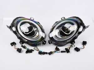 ES#4930326 - HMINI14HLCL-C - Sequential Projector LED DRL Headlights - Color DRL - Pair   - *Scratch And Dent* - F56 LCI+ Style Full LED DRL (Multiple Color) and Amber Turn Signal, Driver and Passenger Side **Only Fit for MINI with OEM Halogen Head Light** - Scratch & Dent - MINI