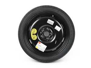 ES#4881417 - 5WA601011E - 18" Spare Wheel & Tire Assembly - 18x3.5 ET25 5x112 57.1CB - Black - With T125/70R18 Spare Tire - Genuine Volkswagen Audi - Volkswagen