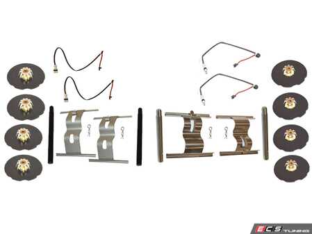 ES#5340326 - 40005-00012 - Brake Hardware Kit - Includes brake wear sensors, pad shims, and clips/hardware needed to replace your pads - Hamburg Tech - Porsche