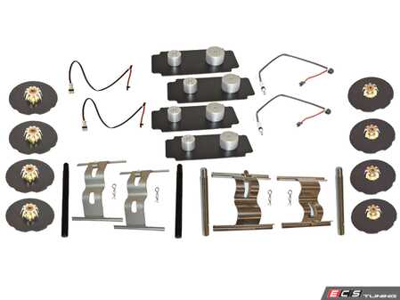 ES#5340327 - 40005-00013 - Brake Hardware Kit - Includes brake wear sensors, pad shims, dampening plates, and clips/hardware needed to replace your pads - Hamburg Tech - Porsche