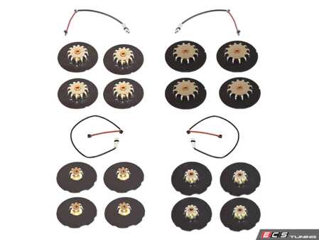 ES#5340331 - 40005-00003 - Brake Hardware Kit - Includes brake wear sensors, pad shims, and clips/hardware needed to replace your pads - Hamburg Tech - Porsche