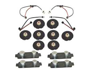ES#5340330 - 40005-00002 - Brake Hardware Kit - Includes brake wear sensors, pad shims, dampening plates, and clips/hardware needed to replace your pads - Hamburg Tech - Porsche