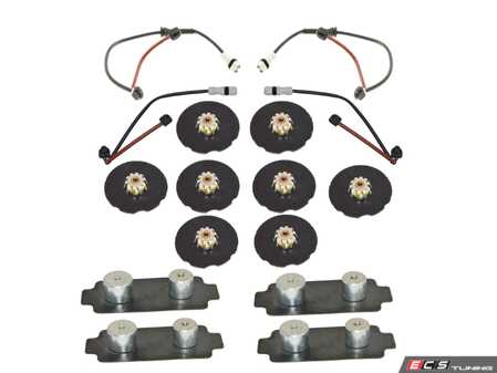 ES#5340330 - 40005-00002 - Brake Hardware Kit - Includes brake wear sensors, pad shims, dampening plates, and clips/hardware needed to replace your pads - Hamburg Tech - Porsche