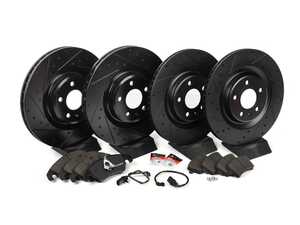 ES#3537753 - 025997ECS0622KT - Performance Front & Rear Brake Service Kit - Audi B8 S4/S5 - Featuring ECS V5 Dimpled/Drilled & Slotted rotors and ECS EP24 Enthusiast Performance pads - Assembled By ECS - Audi