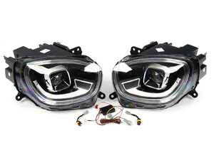 ES#4852252 - MINIF60HL - Sequential Projector LED DRL Headlights F60 LCI Style For F60  - Pair - F60 LCI+ Style Full LED DRL and Amber Turn Signal, Driver and Passenger Side - ZiZa - MINI