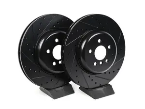 Front V5 Drilled & Slotted Brake Rotors - Set (348x30)