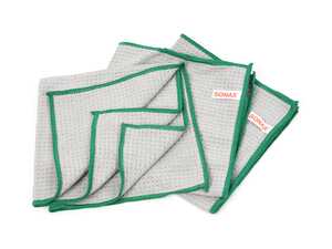 ES#4941112 - SON-451541 - SONAX Microfiber Glass Cloths - 3 Pack - Streak-free microfiber cloths delivering crystal-clear glass with effortless cleaning. - SONAX - 