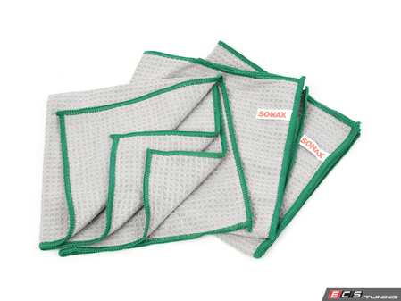 ES#4941112 - SON-451541 - SONAX Microfiber Glass Cloths - 3 Pack - Streak-free microfiber cloths delivering crystal-clear glass with effortless cleaning. - SONAX - 