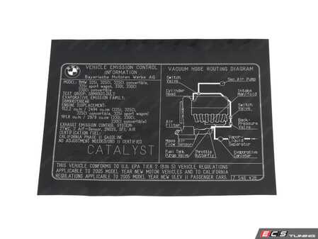 ES#185079 - 71227546438 - EMISSION LABEL - Genuine BMW - BMW