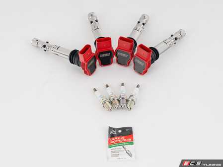 ES#5338591 - 056059LA094ISKT3 - 1.8T Performance Ignition Service Kit - Featuring one step colder, copper core NGK spark plugs & ECS performance ignition coils for increased spark energy. - ECS - Audi Volkswagen