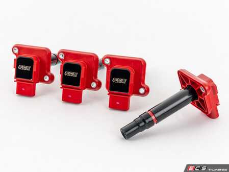 ES#5338625 - 056059la08-4KT - ECS Performance Ignition Coils - Set Of Four - Designed to be a direct plug-and-play upgrade to factory coils, providing greater energy output, ensuring a stronger and more consistent spark! - ECS - Audi Volkswagen