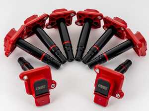 ES#5338626 - 056059LA08-8KT - ECS Performance Ignition Coils - Set Of Eight - Designed to be a direct plug-and-play upgrade to factory coils, providing greater energy output, ensuring a stronger and more consistent spark! - ECS - Audi