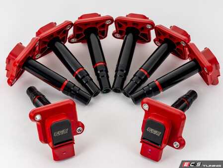 ES#5338626 - 056059LA08-8KT - ECS Performance Ignition Coils - Set Of Eight - Designed to be a direct plug-and-play upgrade to factory coils, providing greater energy output, ensuring a stronger and more consistent spark! - ECS - Audi