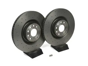 Front Cross Drilled UV Brake Rotors - Pair (345x30)