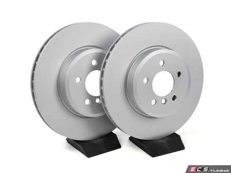 ES#4669206 - 34106898723-P - Front V5 Plain Brake Rotors - Set (348x30) - Precision manufactured and featuring a GeoSpec corrosion-resistant coating - ECS - BMW