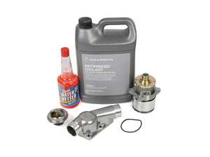ES#4818358 - 11517527799KT - Performance Water Pump & Thermostat Kit - Featuring a high-performance Stewart water pump and low-temp Mishimoto thermostat with aluminum housing! - Assembled By ECS - BMW