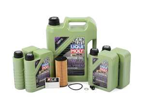 ES#4642923 - 27818000091KT2 - M157 Liqui Moly Molygen Oil Service Kit (5w-40) - With ECS Magnetic Drain Plug - Includes Hengst filter and Liqui Moly Molygen New Generation 229.5 Spec oil - Assembled By ECS - Mercedes Benz
