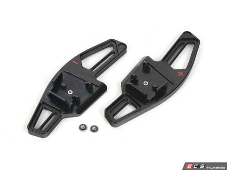 ES#4691096 - 8234-5H-721 - BFI Complete Replacement Shift Paddles - Black Anodized - Red Indicators - Full replacements made from billet aluminum and inlaid with black Alcantara - Black Forest Industries - Volkswagen