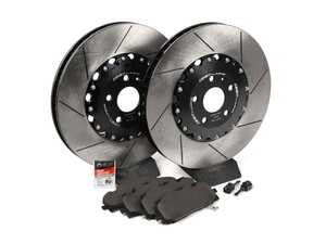 ES#5341438 - 053042la-rpsKT - Performance Front Brake Service Kit - Featuring ECS 2-piece, semi-floating rotors & ECS EP24 "Enthusiast Performance" pads. - Assembled By ECS - Audi