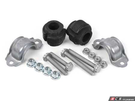 ES#3969926 - 4D0411327GKT5 - Front Sway Bar Installation Kit  - Includes new bushings, brackets and hardware - Assembled By ECS - Audi