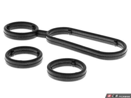 ES#4044631 - 03L198070 - Oil Cooler Gasket Set - Seals the connection between the oil cooler and the oil filter housing adapter - Vemo - Volkswagen
