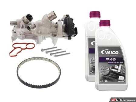 ES#4859528 - 05E121111RKIT2 - Thermostat / Water Pump Replacement Kit - Includes Water Pump / Thermostat Assembly, Belt, Hardware, And Coolant! - Vaico - Volkswagen