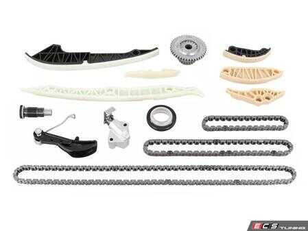 ES#4859716 - 06K109158BSKIT - Timing Chain Kit - Includes Timing Chain, Timing Chain Tensioners, Gear, and (7) Guide Rails - Vaico - Audi