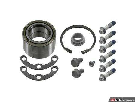 ES#2873937 - 1249800516 - Rear Wheel Bearing Kit - Priced Each - Includes Wheel Bearing, Flange, Snap Ring And Axle Nut - Febi - Mercedes Benz
