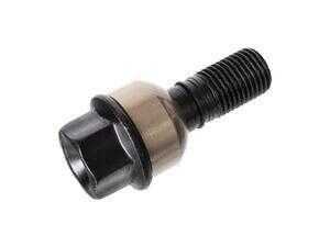 ES#4346133 - WHT006978 - Standard Wheel Bolt - Priced Each - Black OEM wheel bolt for alloy wheels - 45mm shaft (30mm length under seat) - Febi - Porsche