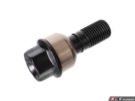 ES#4346133 - WHT006978 - Standard Wheel Bolt - Priced Each - Black OEM wheel bolt for alloy wheels - 45mm shaft (30mm length under seat) - Febi - Porsche