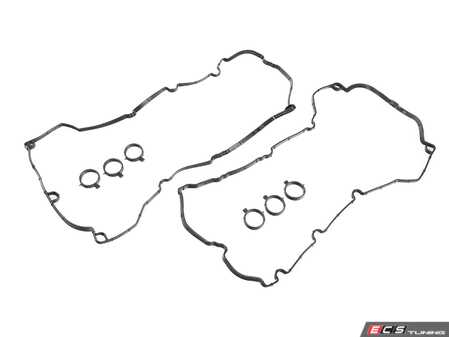 ES#4830663 - 94610593565KT1 - Porsche Engine Valve Cover Gasket Kit - Includes Left & Right Side Valve Cover Gaskets and, Six (6) Spark Plug Tube Gaskets - Elring - Porsche