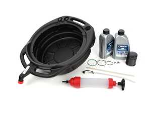 ES#4736699 - v58-0003servKT - Tesla Model 3/Y Front E-Gearbox Service Kit - With Drain Pan And Suction Pump - EVANNEX - 