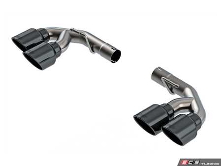 ES#5374384 - 60749BC - Borla Quad Tip Kit - Black Chrome - Contains two T-304 stainless steel tips with embossed Borla logo - Borla - 