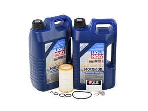 ES#4766255 - 0001802609KT10 - M137 V12 Liqui Moly Leichtlauf High Tech Oil Service Kit (5w-40) - Includes MANN filter and Liqui Moly Leichtlauf High Tech MB 229.5 Spec oil - Assembled By ECS - Mercedes Benz