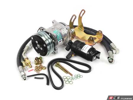 ES#4830558 - 24-635-S-B34 - A/C Solutions BMW E24 Complete Conversion Kit - A complete, plug-and-play upgrade of the E24 A/C system to R134a using a modern Sanden compressor, new R134a lines, and all the necessary supporting bracketry - A/C Solutions - BMW