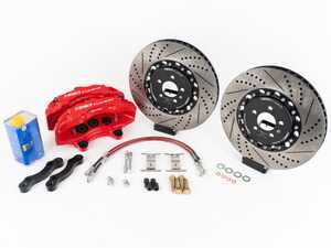 ES#4238 - R32TTS5BBKRXS - ECS "Stage 5" Front Big Brake Kit - MKIV R32 & MKI TT - (NO LONGER AVAILABLE) - Enhance braking performance with this plug-and-play upgrade! Featuring massive 6-piston calipers, lightweight 2-piece brake rotors, and all components needed for installation. - ECS - 