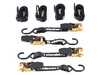 ES#4848343 - 4531SCH01A - Schwaben Ratchet Strap Tie Down Set - 4 Piece - Durable 1"x15' straps with a 400 lb. working load and 1200 lb. breaking strength, providing secure, reliable tension for hauling and transport. - Schwaben - Audi BMW Volkswagen Mercedes Benz MINI Porsche